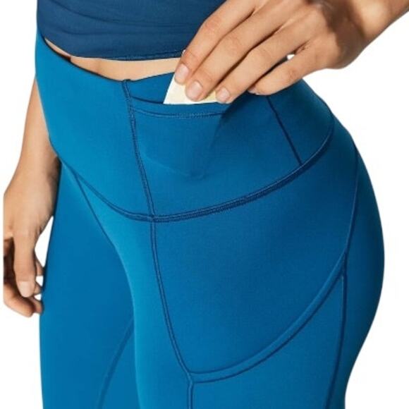EUC Lululemon Fast Free Crop II Nulux 19" Capri Blue Size 6 - Picture 4 of 13
